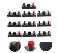 Baluue 10pcs Physics Screw Lamp Holders Black Plastic Bases for Electrical Experiments School Teaching Instruments Physics Laboratory Equipment for Bulb Circuits