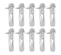 Baluue 10pcs Plastic Shelf Support Pegs with Spring Loaded Clips for Book Shelves and Cupboards, Easy to Operate and Install, Sturdy Plastic Material, for Tool Rooms and Applications