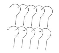 Baluue 10pcs Screw Plastic Hanger Hooks Chrome-Plated Round Screw Hooks for Clothes Hanging DIY Storage Organizer Accessories