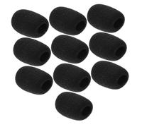 Baluue 10pcs Soft Mic Sponge Covers 40x30x15mm Replacement Windscreens for Lapel and Headset Microphones, Noise-reducing Pop Filters Suitable for Conference and Aviation Use