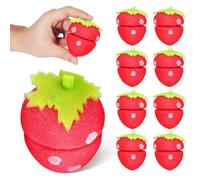 Baluue 10pcs Strawberry Hair Rollers Set Sponge Heatless Curlers for Women, Effortless Styling with No Heat Solutions, Cute Strawberry Shape for Overnight and Daily Use