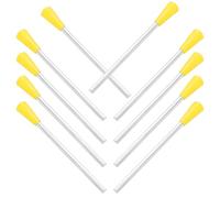 Baluue 10pcs Triangle Iron Mallets with Plastic Handles Polished Smooth Percussion Sticks for Music Education and Band Use Safe and Full Sound Instruments for Boys