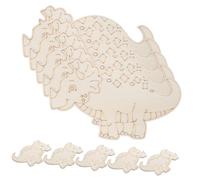 Baluue 10pcs Unpainted Wooden Dinosaur Cutouts for DIY Crafts Cute Dinosaur Shapes for Painting and Decorating Versatile Wood Slices Ornaments for Birthday and Christmas