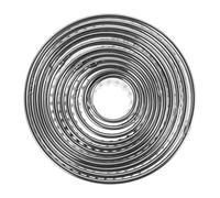 Baluue 11pcs Stainless Steel Mousse Ring Set Cake Pan Round Tart Rings Biscuit Cookie Cutter Pastry Baking Molds for Dough Donut Dumpling Cooking