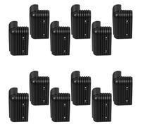 Baluue 12 Pcs Black Plastic Corner Protectors for Stage Speakers and Recording Furniture Triangle Edge Guards for Cabinet and Table Corners for Home and Studio Use