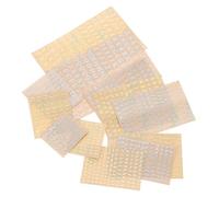 Baluue 12 Sheets Metal Alphabet and Number Stickers Self Adhesive Epoxy Resin Labels for Essential Oil Bottles DIY Scrapbook Nail Art Tiny Letters and Numbers for Crafting and