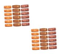 Baluue 120pcs Vintage Hollow Dreadlocks Hair Cuffs Imitation Wood Beads for Braiding Decorative Hair Accessories for Dread Locks Braids Unique Filigree Tube Design