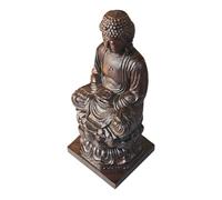 Baluue 12cm Agarwood Buddha Statue Wood Carving Figurine Home Desktop Decor Feng Shui Buddha Ornament for Meditation and Spiritual Use