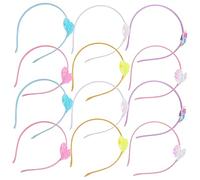 Baluue 12pcs Boys and Girls Glitter Heart Headband Sequins Hairband Flower Hair Bands for Girls