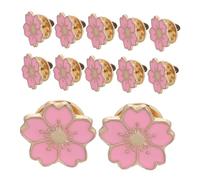 Baluue 12pcs Cute Cartoon Cherry Blossom Brooch Pins for Clothes Bags Alloy Lapel Pins Japanese Style Flower Badge Accessories for Women