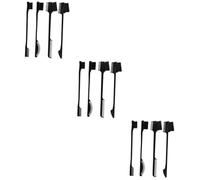 Baluue 12pcs Dual-use Brow Combs Brush for Hairline Eyebrow Shaping Tool Soft Bristle Hair Makeup Supplies