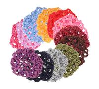 Baluue 12pcs Elastic Hair Net for Flight Attendants Dancers Gentle Hair Bun Covers for Formal Events Skating Easy to Use Secure Styling Accessories