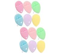 Baluue 12pcs Makeup Sponge Liquid Handle Face Sponges for Cleansing Gentle Facial Scrub Pads Multicolored Easy to Hold