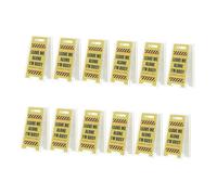 Baluue 12pcs Mini Acrylic Desk Note Holders Cute Funny Leave Me Alone Warning Sign Clips for Office Desk Decor Coworkers Manager Home Workspace Accessories