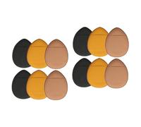 Baluue 12pcs Mini Powder Puff Portable Makeup Applicator for Loose and Mineral Powder and Skin-friendly Finger Cushion for Women