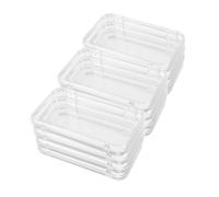 Baluue 12pcs Plastic Press on Nail Storage Boxes Small Rectangular Packaging Containers for French Tip Nail Arts and Craft Supplies