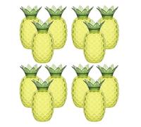 Baluue 12pcs Reusable Pineapple-shaped Plastic Candy Boxes, Multipurpose and Sturdy Treat Boxes for Hawaii Tropical Party and Wedding Favour Storage