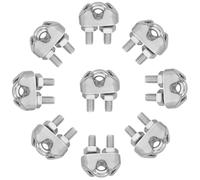 Baluue 12pcs Stainless Steel Wire Rope Clips Heavy Duty U-bolt Saddle Clamps for Outdoor Tent Clothesline Cable Fixing Corrosion-resistant Fasteners