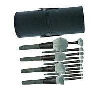 Baluue 14pcs Makeup Brush Set Makeup Brushes Cosmetics Accessory Dresser Cosmetics Solid Wood Green