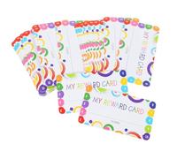 Baluue 150 Sheets Cartoon Punch Cards for Classroom Reward and Incentive Behavior Reward Cards for Students Accumulating Motivating Study and Engagement