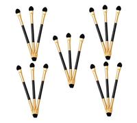 Baluue 15pcs Double-sided Eyeshadow Brush Set for Women, Easy to Grip Plastic and Fiber Makeup Applicators, for Precise Eye Shadow Application and Blending
