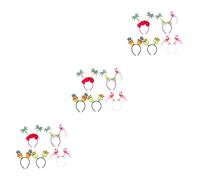 Baluue 15pcs Hawaiian Hair Hoops Tropical Plants and Flamingo Designs Lightweight Headbands for Luau Parties Themed Accessories for Girls and Women