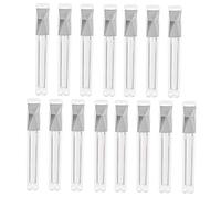 Baluue 15pcs Refillable Lip Gloss Tubes Empty Lipstick Containers for Travel Lightweight Lip Balm Vials Silver Triangular Caps for Colors and Cosmetic Storage