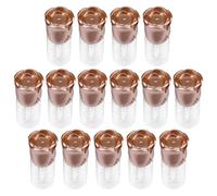 Baluue 15pcs Refillable Plastic Lip Balm Bottles with Rose Caps Portable Carry DIY Lip Gloss Tubes for Travel and Everyday Makeup Sessions Proper Capacity