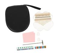 Baluue 17-tone Glass Kalimba Thumb Piano Clover Shape, Small Portable Finger Piano for Beginners and Music Lovers with Deluxe Set