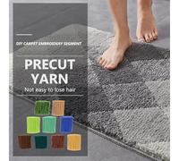 Baluue 18pcs Precut Colorful Acrylic Yarn Bundles for Latch Hook Rug Craft Soft Crochet and Knitted Yarn for DIY Carpet Making Convenient Storage and Family Handmade Fun