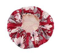 Baluue 1pc Double-layer Satin Sleep Hat for Women Adjustable Hair Care Bonnet for Curly and Hair Soft and Comfortable for Sleeping Stylish Design Wine Floral