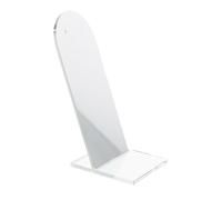 Baluue 1pc L Mini Acrylic Clear Slant Earrings Backdrops Pegboards Mirror Necklace Ear Props Display Cm Pendant Photo Dangling Background for Useful and Stand Back Holders