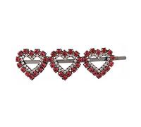 Baluue 1pc Pink Diamond Hair Clip Hair Clamp Side Bang Clamp Heart Design Birthday Present for All