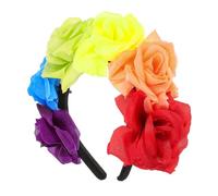 Baluue 1pc Rose Flower Hair Hoops for Weddings and Special Occasions and Comfortable Women Headdress Chic Floral Design for Instant Glamorous Hairstyles