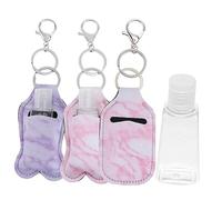 Baluue 1set Marble Pattern Lotion Bottle Cover Buckles Reusable Travel Containers for Outdoor Use and Portable Squeeze Bottles for Toiletries