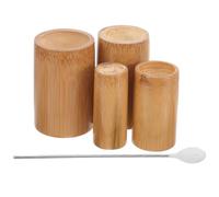 Baluue 1set Reusable Bamboo Cupping Cups with Strong Suction for Traditional Chinese Massage Therapy Promote and Includes Small to Extra Large for Body Health