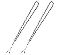 Baluue 2 Pack 99 Bead Acrylic Tasbih Prayer Beads Bracelet for Men and Women, Robust Quality Material with Comfort for Daily Dhikr, Elegant Middle Eastern Design Suitable as Ramadan