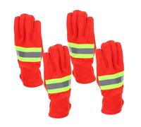 Baluue 2 Pairs Flame-resistant Firefighter Gloves High Heat Insulated Welding Gloves for Emergency Rescue and Firefighting Outdoor Safety with Reinforced Grip and Ergonomic Design