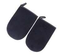 Baluue 2 Pcs Black Self Tanning Gloves and Mitt Set for Body Application Sunless Tanning Applicator Gloves Suitable for Even Lotion Distribution and