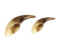 Baluue 2 Pcs Horn Gua Sha Massage Sticks for Relieving No Burrs Handheld Body Massage Tools Portable Thai Edge for Foot and Acupoint Therapy