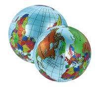 Baluue 2 Pcs Inflatable Globe Balls for Educational World Map for Boy Girl Colorful Geography Learning Tool Portable Sensory Play Balls for Fun and Teaching