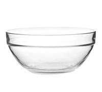 Baluue 2 Pieces Glass Dumpling Filling Bowls 16.9cm Nesting Mixing Bowls for Kitchen Prep and Meatball Stuffing