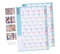 Baluue 2 Sets Large Wall Calendar Yearly Planner Poster for Home Office School Academic Use Full Year Schedule Organizer