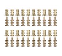 Baluue 20 Sets Metal Table Bolt Sleeve Connectors with Dowels for Leaf Dinner Table Alignment Rust-resistant Pin Fasteners Sturdy Replacement for Broken Plastic Wood Inserts