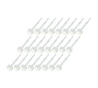 Baluue 200pcs White Nylon Nail Polish Replacement Brush Long Oval Manicure Tool for Easy Installation and Improved Work Efficiency, for Art DIY and Nail Blending