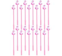 Baluue 20pcs Flamingo Gel Pens 0.5mm Fine Tip Student Cartoon Writing Gel Pen Set for School Stationery