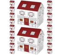 Baluue 20pcs House Shaped Boxes White Cardboard Small Candy Boxes for Storing Candy and Biscuits Nordic Style for Personal Enjoyment and Occasion