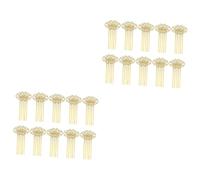 Baluue 20pcs Inserted Hair Combs for Women Elegant Floral Hair Accessories Golden Headdress for Girls for Weddings Parties Dances Daily Wear