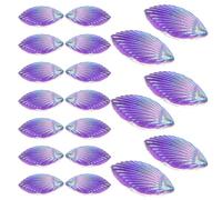 Baluue 20Pcs Miniature Resin Shell Charms for Phone Case Decor Delicate Peacock Purple Shell Pattern Craft Accessories for DIY Jewelry Lightweight and Vibrant Embellishments