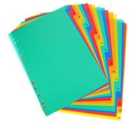 Baluue 20pcs Plastic Binder Dividers with Writable Tabs and Detachable Design, A4 11-Hole Index Folder Dividers for Notebook and Notepad, Graduation Gifts and School Season Decor
